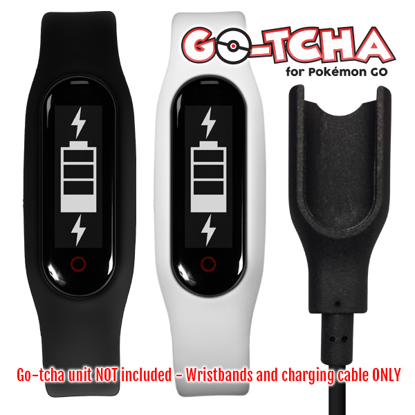 For Pokemon Go-tcha Wristband Replacement USB Cable Power Charger Black 